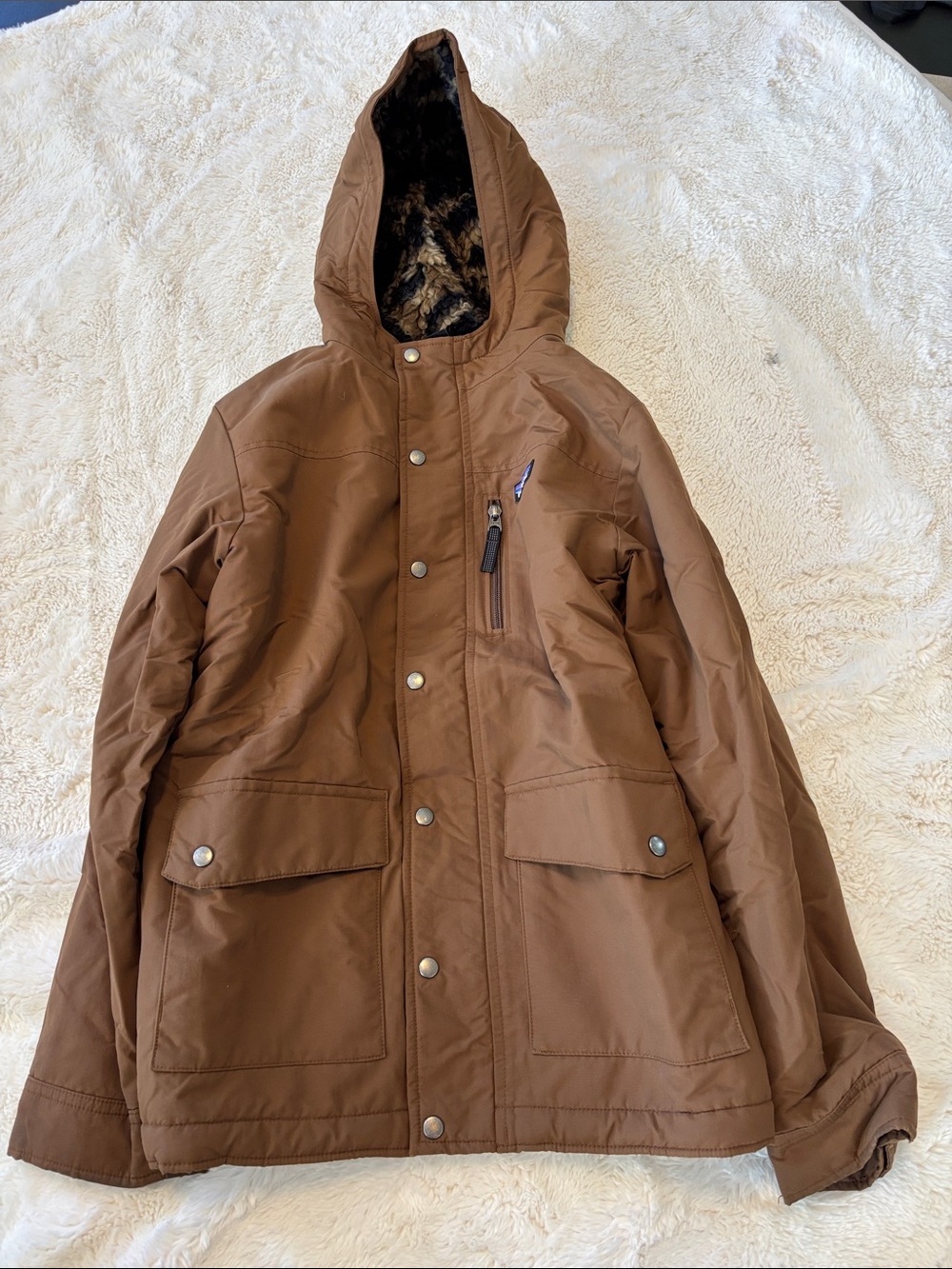 Patagonia Kids Brown Hooded Performance Jacket
